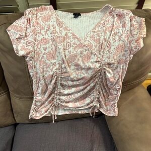 Pink and White bandanna roused Shirt